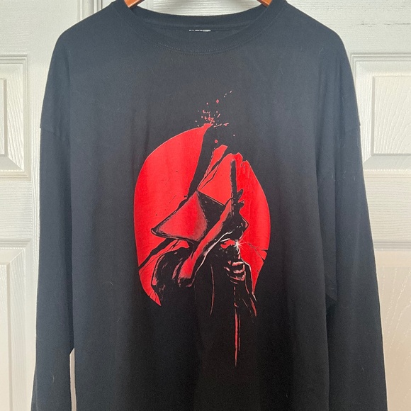 Samurai’s Revenge Asian Graphic Long Sleeve T-Shirt Slice Blade Japan XXL Black - Picture 2 of 5